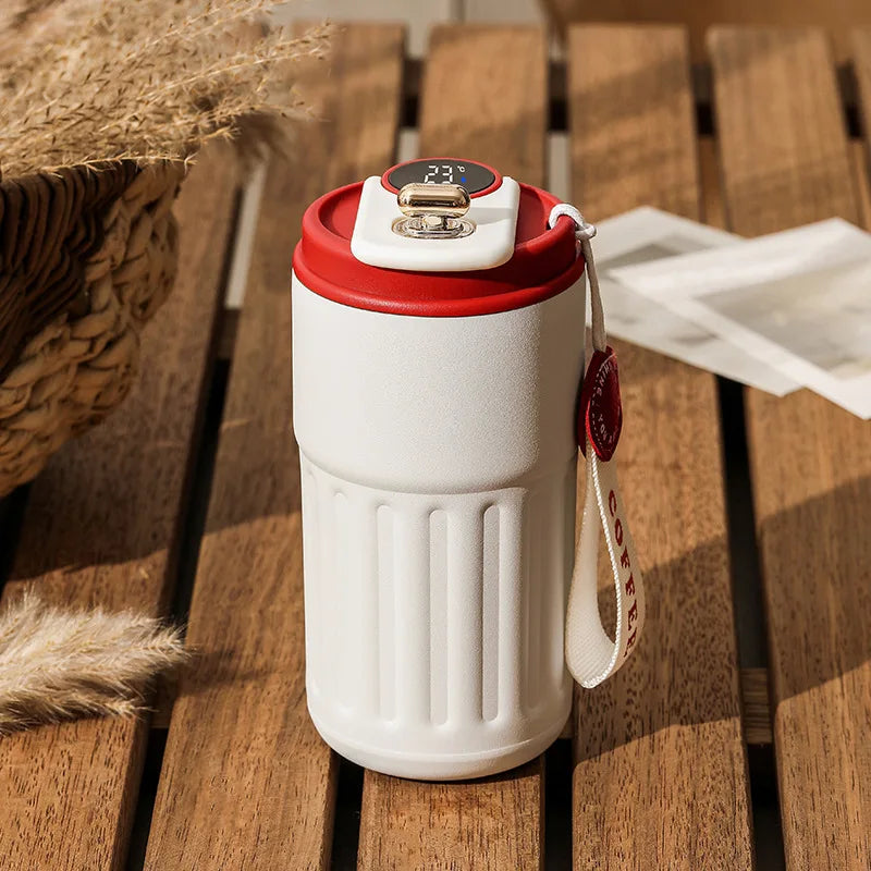 Smart Thermos Bottle with LED Temperature Display – 316 Stainless Steel Vacuum Insulated Coffee Mug | Portable Office & Travel Cup (450ml)-7